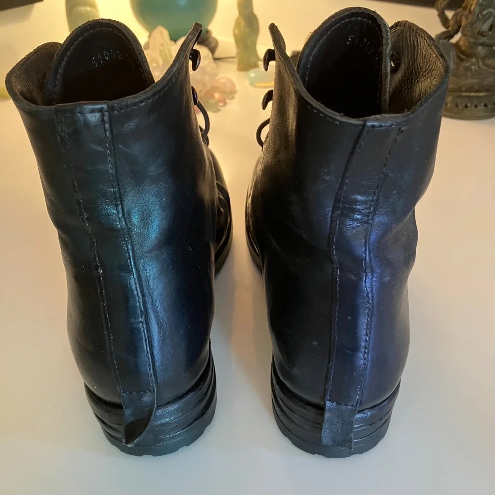 SHOTO Women's Black Italian Lace Up Boots Size eu35/us5 - Picture 4 of 8